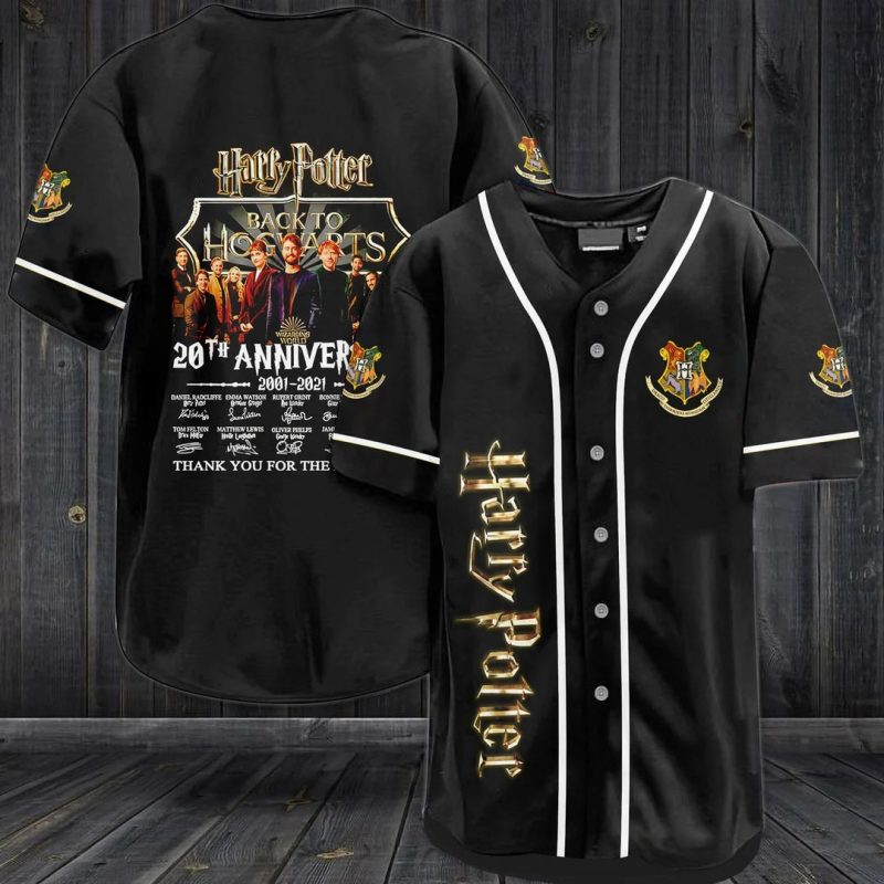 Harry Potter 20Th Anniversary 20012021 Baseball Jersey Shirt Hot