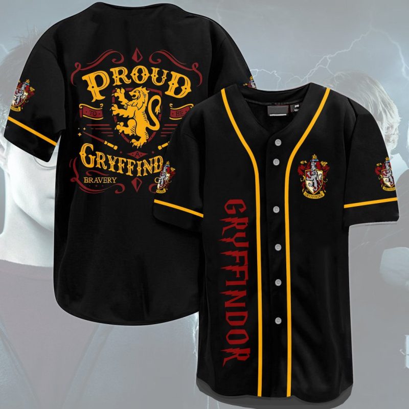 Harry Potter Proud Gryffindor Bravery Baseball Jersey Shirt Hot Sale 2024