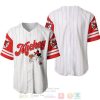 Mickey Mouse All Over Print Pinstripe White Baseball Jersey